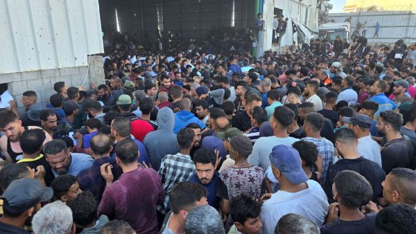 The Distribution site run by the Gaza Humanitarian Foundation (GHF), witnessed large crowds rushing the facilities, breaking barriers in seek of aid