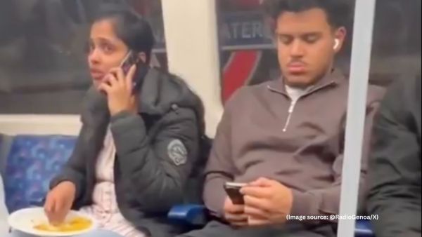 The woman’s loud phone conversation also drew criticism, with several viewers noting that it could be disruptive to fellow passengers (Image source: @RadioGenoa/X)