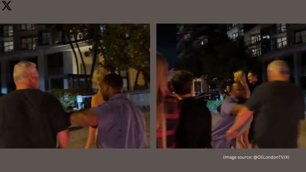 Ivanka and Jared momentarily paused after her bodyguard shoved the man to the ground