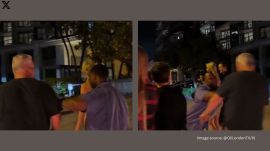 Ivanka and Jared momentarily paused after her bodyguard shoved the man to the ground