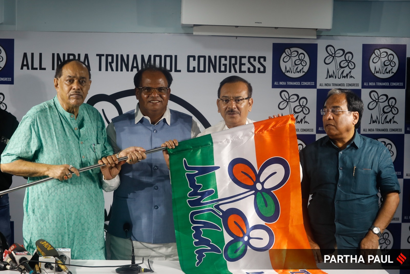 BJP leader from North Bengal John Barla joins Trinamool Congress, in Kolkata on Thursday
