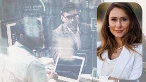 Kelly Forbes of Qlik spoke about the role of AI councils at Qlik Connect 2025 in Orlando. (Express Image)