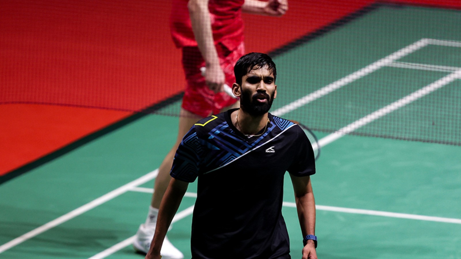 Srikanth during the final at the Malaysia Masters. He was outplayed but showed flashes of brilliance, like a 46-shot rally that saw him prevail with a pristine reverse slice push at the net.