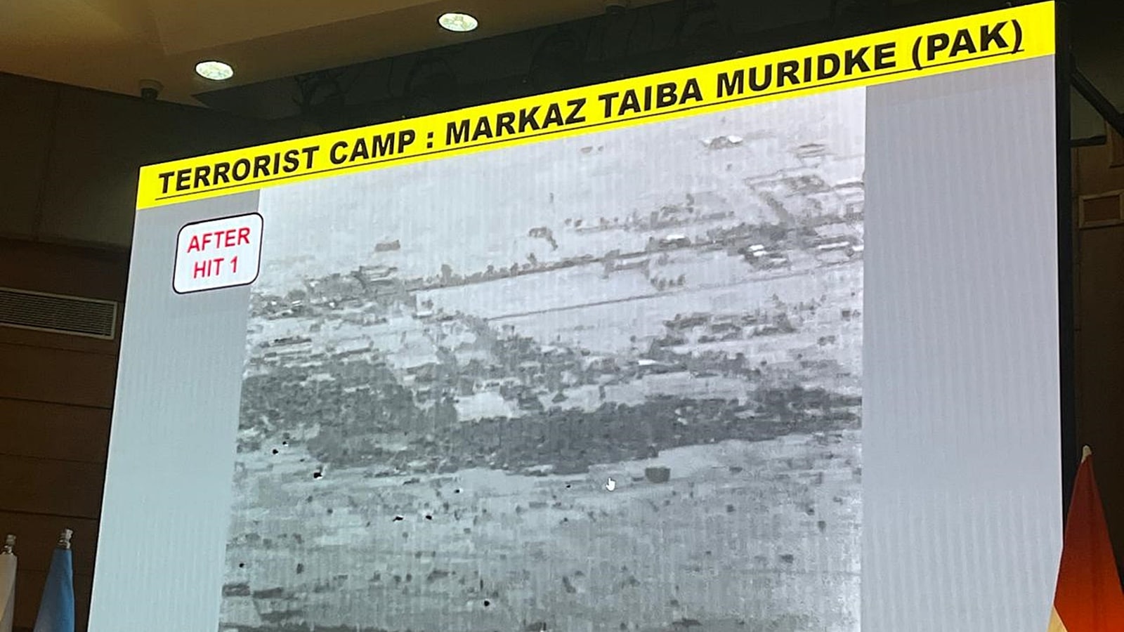 The Lashkar-e-Taiba headquarters targetted in the strike.