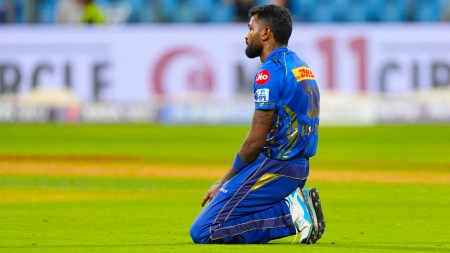 IPL Playoffs scenarios: Hardik Pandya looks dejected after Mumbai Indians lost the Indian Premier League (IPL 2025) game to Gujarat Titans at the Wankhede Stadium. (Sportzpics for IPL)