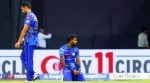 Hardik Pandya and Deepak Chahar look dejected after Mumbai Indians lost the Indian Premier League (IPL 2025) game to Gujarat Titans at the Wankhede Stadium. (Sportzpics for IPL)