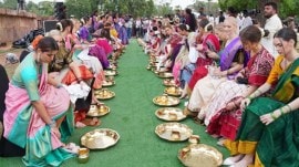 Miss World 2025 contestants from the European region were welcomed for a cultural tour in Telangana
