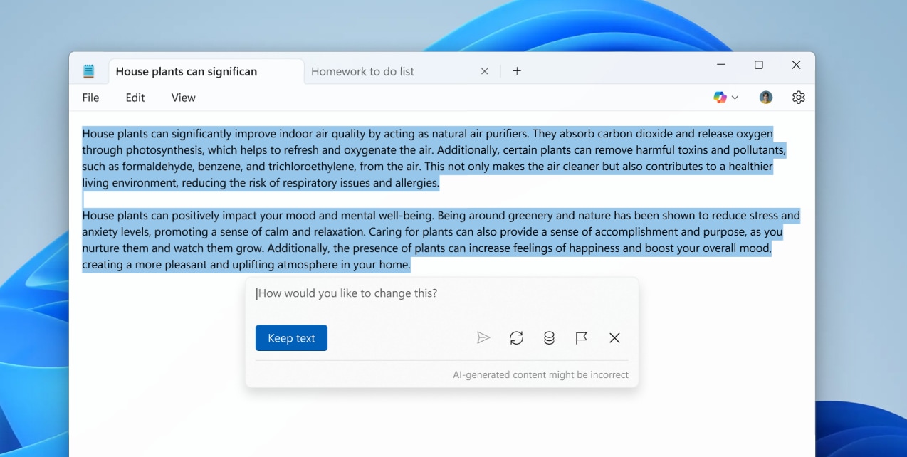 Notepad is now getting generative AI powered Write feature.
