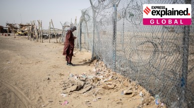 Most of the border between Pakistan and Afghanistan is fenced. (Saiyna Bashir/The New York Times)