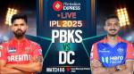 IPL 2025, PBKS vs DC Live Cricket Score