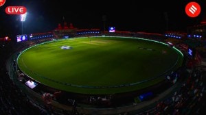 IPL 2025, PBKS vs DC Live Cricket Score: The IPL match between Punjab Kings and Delhi Capitals has been halted. (PHOTO: Screengrab via JioHotstar)
