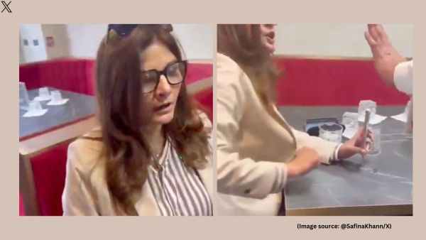 In the viral video, Khan and Malik can be seen hurling abuses at each other while onlookers attempt to diffuse the tension (Image source: @SafinaKhann/X)