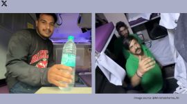 While the YouTuber was asleep on the upper berth, a group of men approached him aggressively