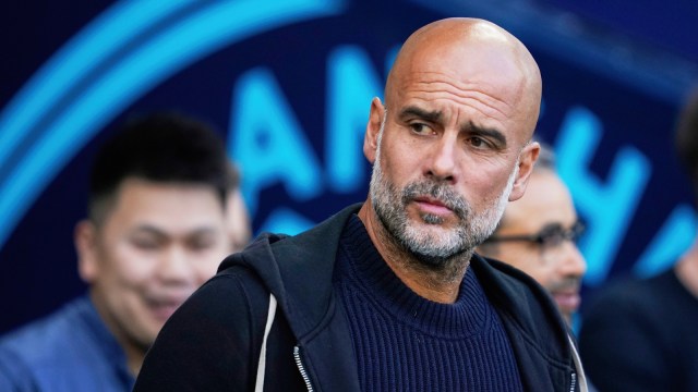 Manchester City's manager Pep Guardiola during the Premier League match against Bournemouth. (AP)