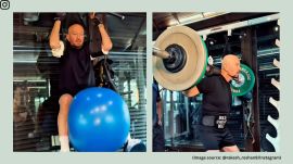 Rakesh Roshan's intense routine, done under the guidance of a personal trainer, also included stretches and squats with weights placed on his shoulders (Image source: @rakesh_roshan9/Instagram)