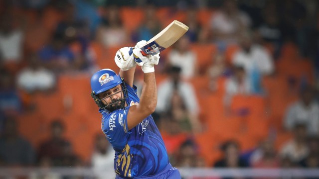 Rohit Sharma in action during GT vs MI IPL 2025 Eliminator on Friday. (Sportzpics for IPL)