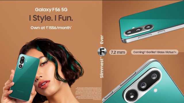 The Galaxy F56 5G sports a 6.7-inch full HD Super AMOLED+ display. (Image: Samsung)