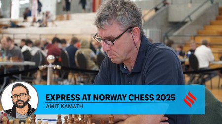 Simen Agdestein winning the 2023 Norwegian Championship, his ninth national title in Norway. (PHOTO: FIDE via Helge Brekke)