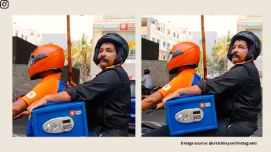 Though Swiggy hasn’t revealed full details about this new delivery style, the campaign is reportedly aligned with their newly announced collaboration with a popular delivery brand (Image source: @viralbhayani/Instagram)