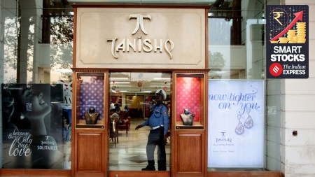 Titan Stock Prices: A Tanishq store in New Delhi