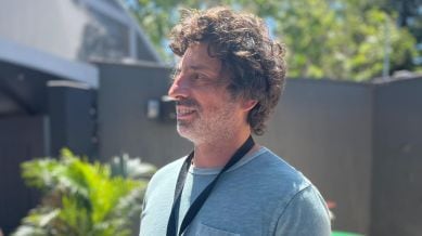 Google’s Sergey Brin at I/O 2024, where he fielded reporters' questions about AI.