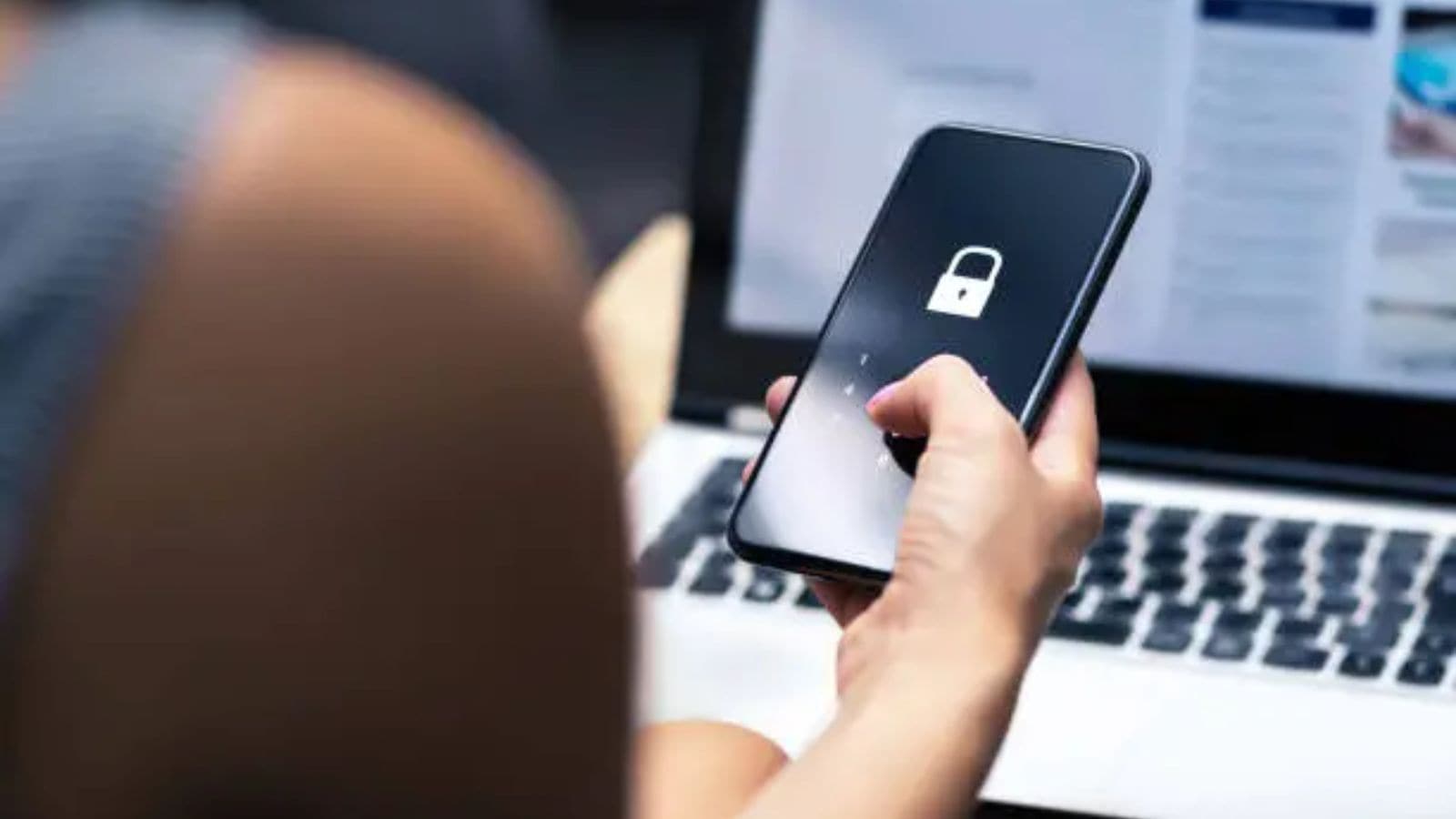 Lock your phone and change your passwords.