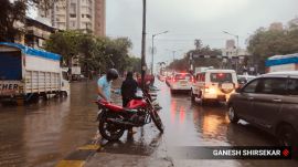 Waterlogging at Dadar Hind Mata area