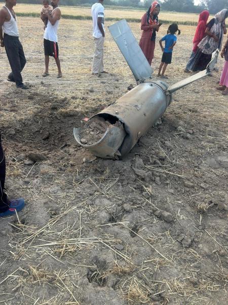 Teams of Indian Air Force and district police reached both the spots, collected the debris and took it away.