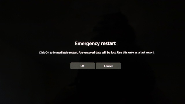 There are several ways to restart a Wndows PC.
