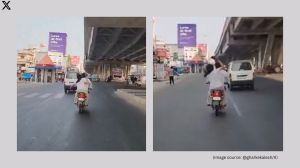 The footage was shared by "Ghar ke Kalesh" account on X