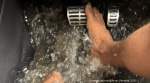 Man drives to work in a water-filled car in Bengaluru (Image Source: @Arun_Vinayak_S/ X)