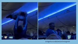 Pigeons board a flight on Delta Airlines from Minneapolis to Madison, Wisconsin. (Image Source: @cawtom/Instagram)