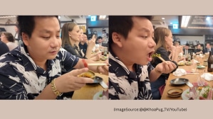 A Vietnamese YouTuber records a whole vlog without realising he was sitting beside Natalie Portman. (Image source: @KhoaPug_TV/ Instagram)