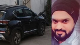 Deceased man Amir Pathan and the four wheeler of the accused person.