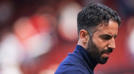 Manchester United's head coach Ruben Amorim in action. (PHOTO: AP)