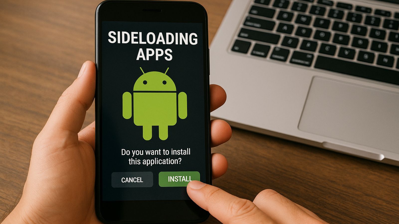 Sideloading apps on Android.