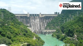 The Bhakra-Nangal project is among the earliest post-Independence river valley development projects, comprising dams on the Satluj – the Bhakra dam in Himachal Pradesh (pictured), and the Nangal dam in Punjab.
