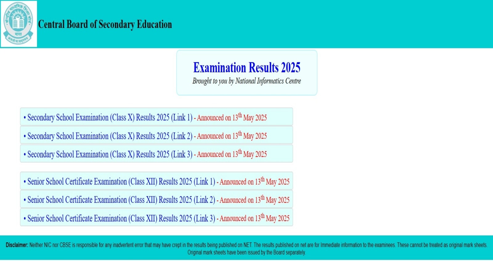 CBSE Board 10th, 12th Result 2025 (Out): Check CBSE X, XII results on digilocker.gov.in