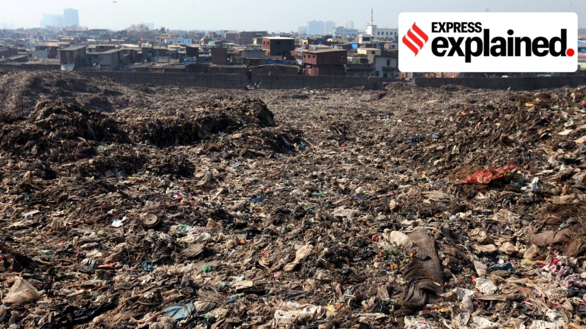 Residences located right next to the Deonar dumping ground, 2016. (Express Photo by Vasant Prabhu)