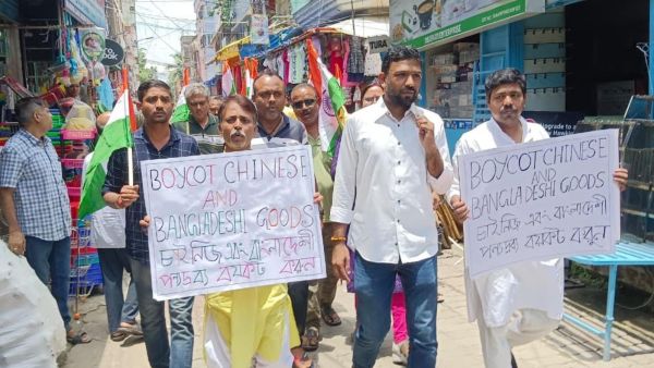 Boycott Chinese products India, Boycott Bangladeshi goods, Cooch Behar traders protest, anti-China campaign India,