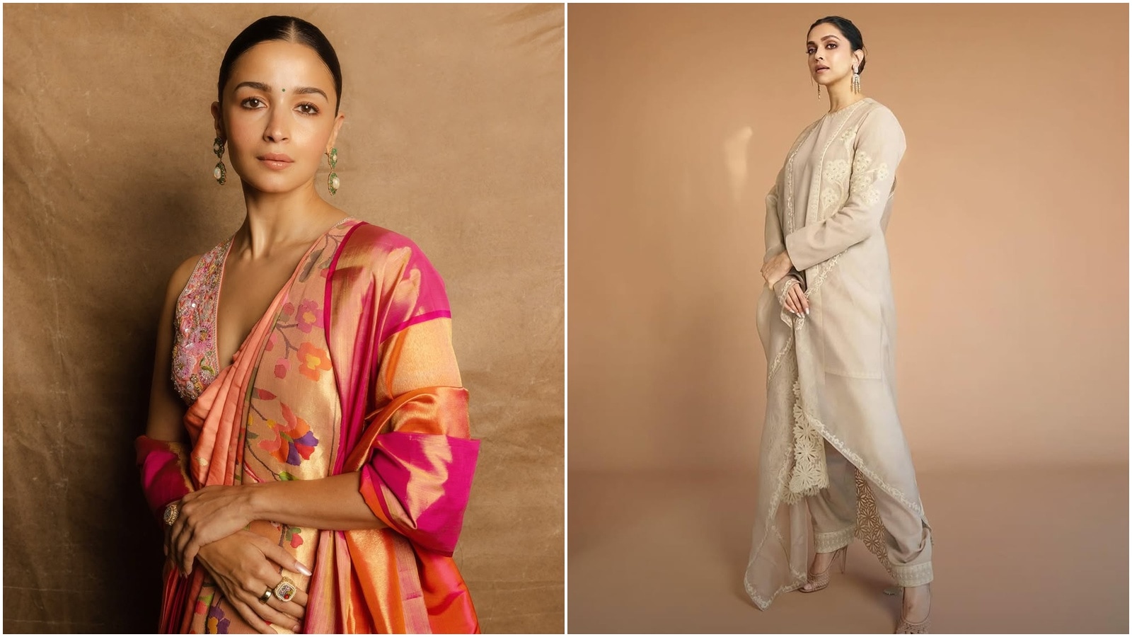 Deepika Padukone wears salwar suit, Shah Rukh Khan opts for all-black look, while Alia Bhatt turns heads in a Paithani sari at WAVES Summit 2025 (see other celeb looks inside)