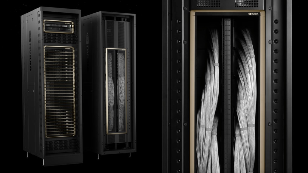 NVIDIA GB200 NVL72 delivers trillion-parameter LLM training and real-time Inference. 