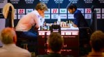 Magnus Carlsen takes on Gukesh in the first round of the Norway Chess tournament at Stavanger on Monday. (Norway Chess via Michal Walusza)