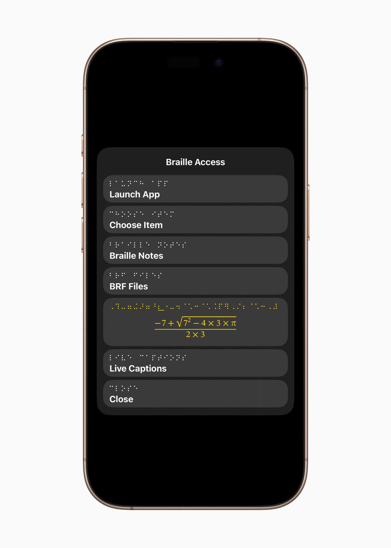 Apple Accessibility features.