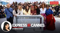 Jury president Juliette Binoche with other Jury members Carlos Reygadas, Payal Kapadia, Leila Slimani, Halle Berry, Jeremy Strong, Dieudo Hamadi, Alba Rohrwacher and Hong Sang-soo in Cannes on Tuesday