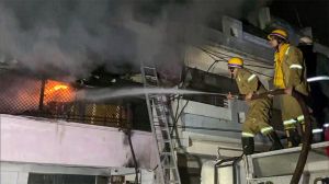 Firefighter injured Worli showroom fire