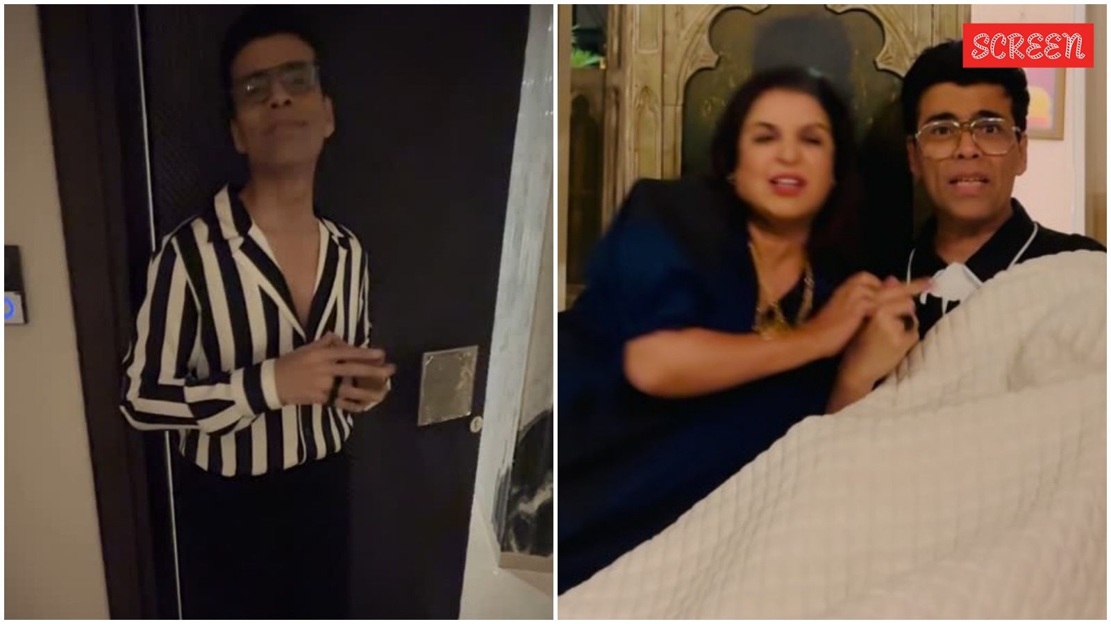 Farah Khan shows expensive gifts, flowers lined outside Karan Johar’s home on his birthday, calls his outfit ‘zebra crossing’. Watch | Bollywood News