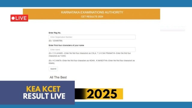 Karnataka KCET Result 2025 Live Updates: KEA UGCET results today at 11.30 am