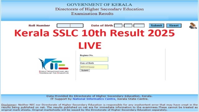 Kerala Class 10th Results 2025 LIVE