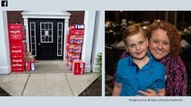 22 oversized boxes of the sugary treats were delivered at the woman's doorstep
